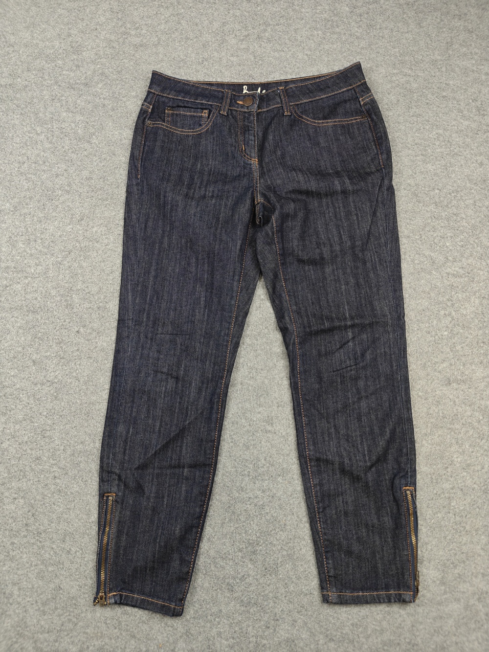 Boden Jeans Womens 6P Blue Dark Wash Skinny Ankle Zip Stretch Denim Mid Rise